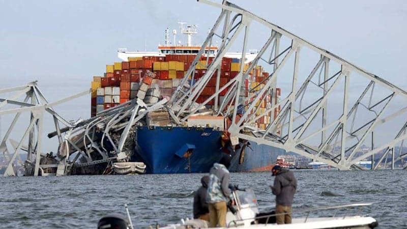 Six presumed dead after ship destroys major US bridge