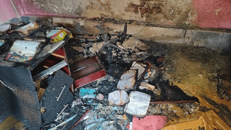 BNP temporary office set on fire in Teknaf