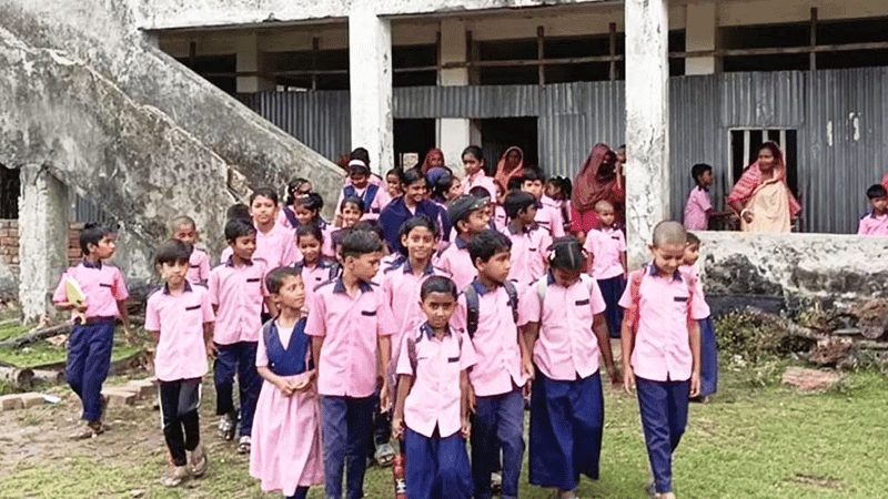 Police in classrooms for 17 years, students in ‘cattle shed’