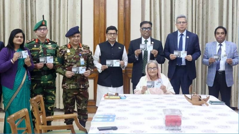 PM releases postage stamp on Bangabandhu's Homecoming Day