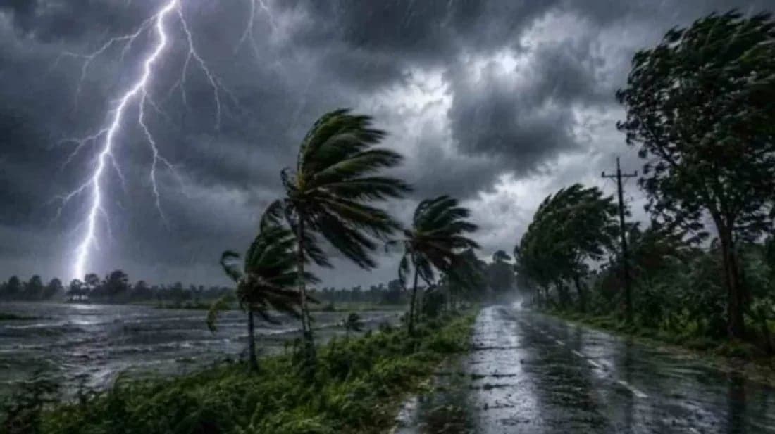 Thundershowers with winds up to 60 km/h likely in seven regions today
