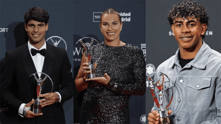 Alcaraz, Sabalenka win Laureus Awards; Yamal named best young player