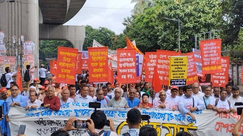 Leftist coalition begins road march from Dhaka to Chattogram