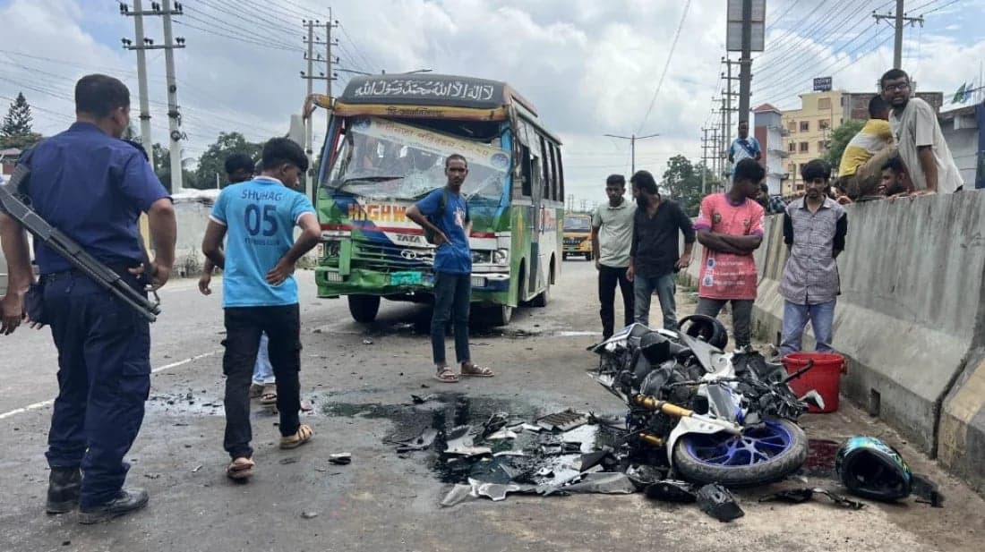 Two students killed in four-vehicle collision in Dhamrai