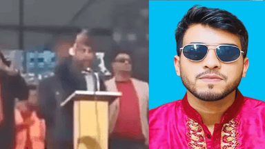 Chhatra dal leader chants ‘Joy Bangla’