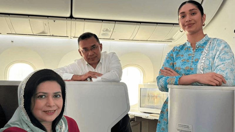 Tarique Rahman en route to Dhaka from Sylhet