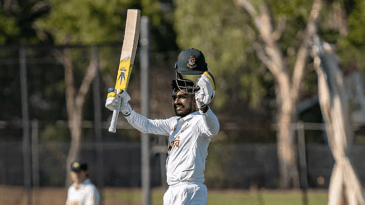 Miraz's brilliant ton gives Bangladesh firm grip on Day 1 of Warm-up match