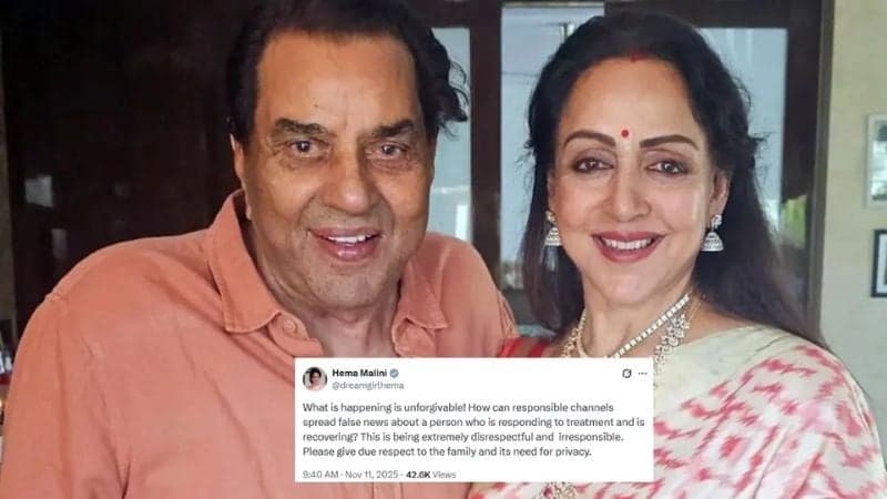 Hema Malini, family lambast fake death rumors about Dharmendra