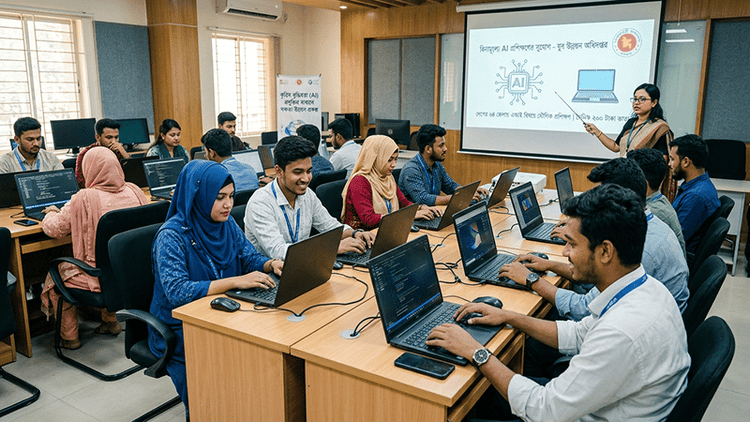Free AI training for youth, Tk 200 daily allowance offered
