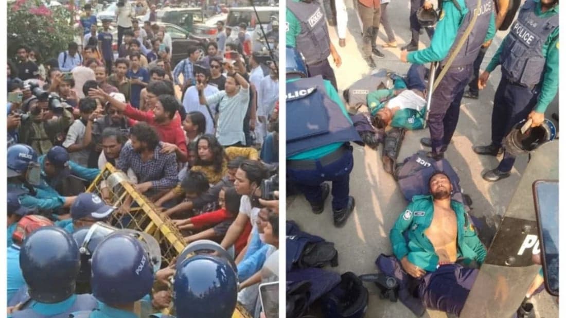 Police file case against 12 student leaders over clash during anti-rape march