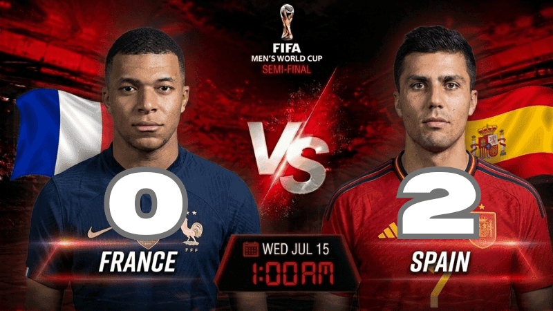 France vs Spain—World Cup: Live score and match stats