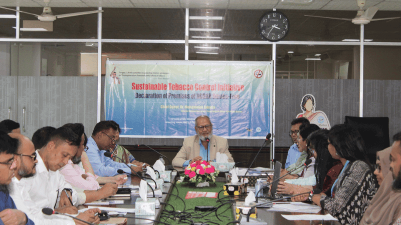 NGO affairs bureau office declared tobacco-free to protect public health