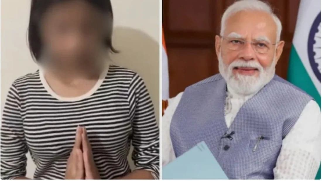 Apology video of woman accused of abusing Modi goes viral