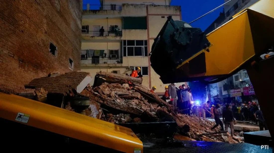 Death toll rises to 6 in New Delhi building collapse