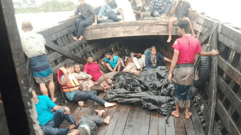 Trawler carrying 39 passengers capsizes in Meghna, 7 missing