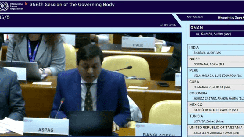 Bangladesh leads democratisation process of ILO