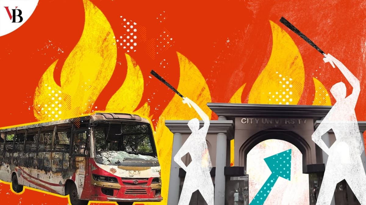 Why did students of 2 universities clash over spitting