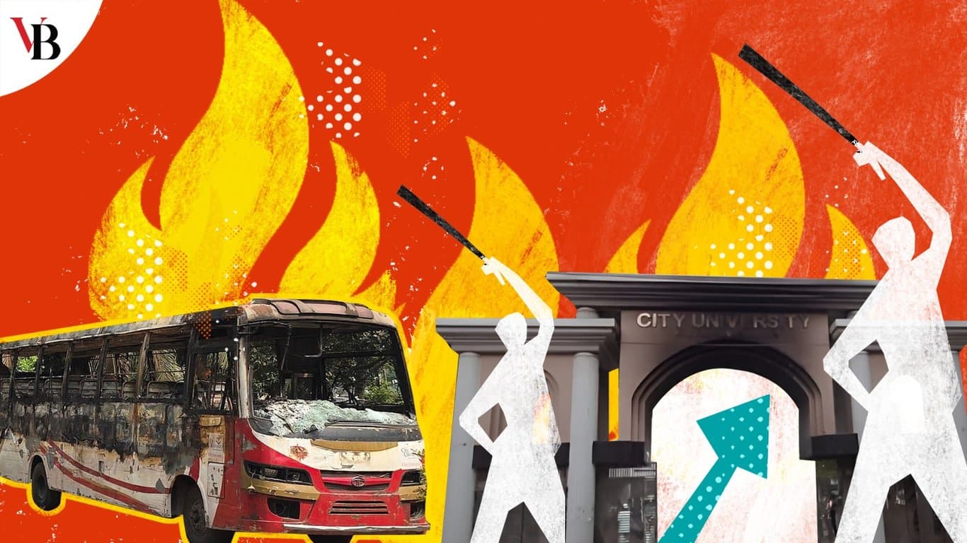 Why did students of 2 universities clash over spitting