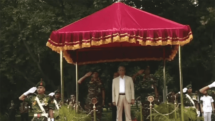 President Mirza Fakhrul Islam Alamgir arrives at Bangabhaban