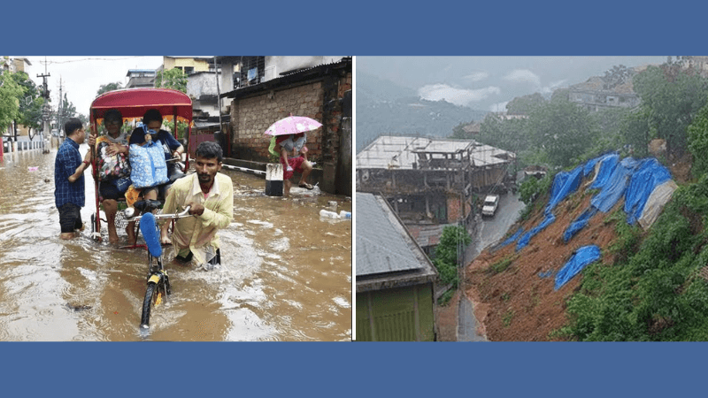 ভারি বর্ষণ-ভূমিধস ও বন্যায় উত্তর-পূর্ব ভারতে অন্তত ৩০ জনের মৃত্যু