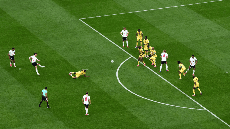 England, Ghana even at halftime