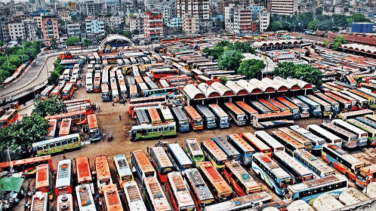 Sayedabad-Gulistan, Mohakhali bus terminals are going outside Dhaka
