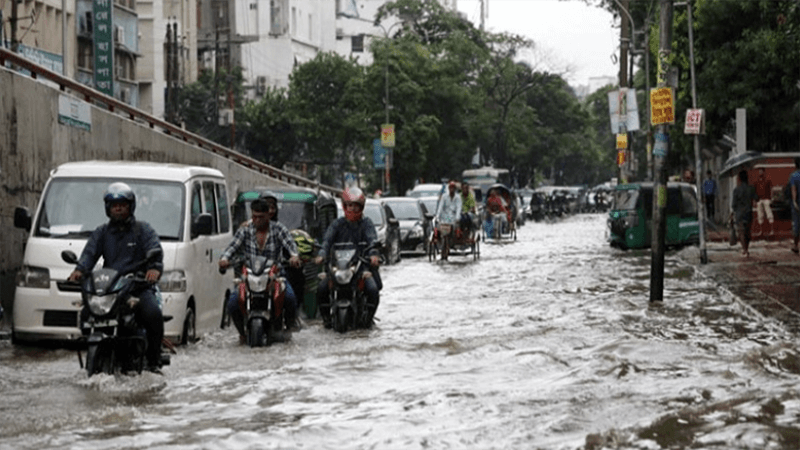 Waterlogging in parts of Dhaka after heavy rain, residents suffer