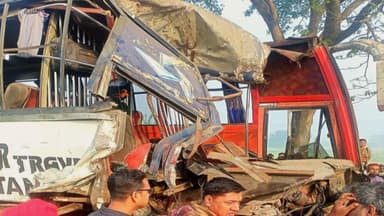 Two killed, 10 injured in head-on bus collision in Pabna