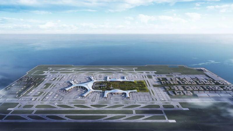 China building world’s largest artificial island airport