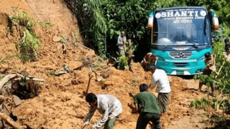 Heavy rain triggers landslides, over 400 tourists stranded in Sajek
