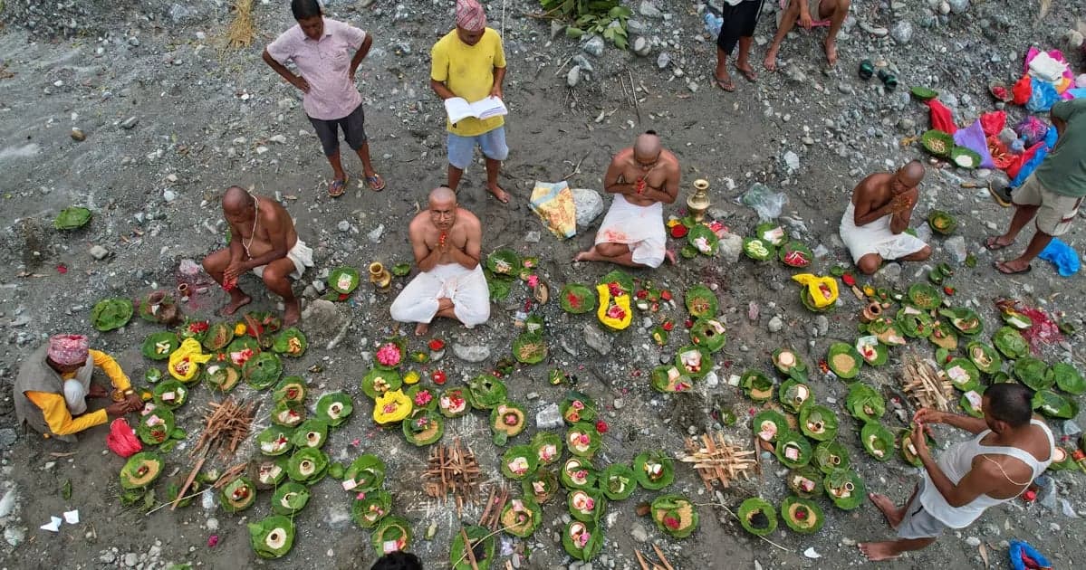 Symbolic funerals held for flood victims lost in Nepal