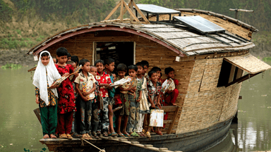 UNESCO award for floating schools in Chalanbeel wetland