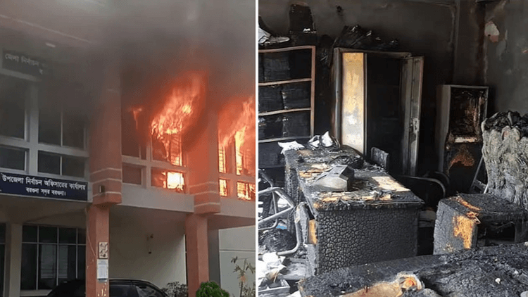 Fire ravages Barguna District Election Office; several documents burnt