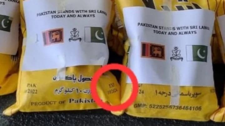 Pakistan criticised for sending expired relief supplies to Sri Lanka