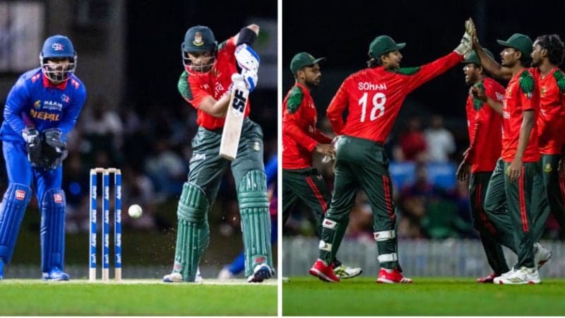 Bangladesh ‘A’ bounce back to beat Nepal by 32 runs in Top End T20 series