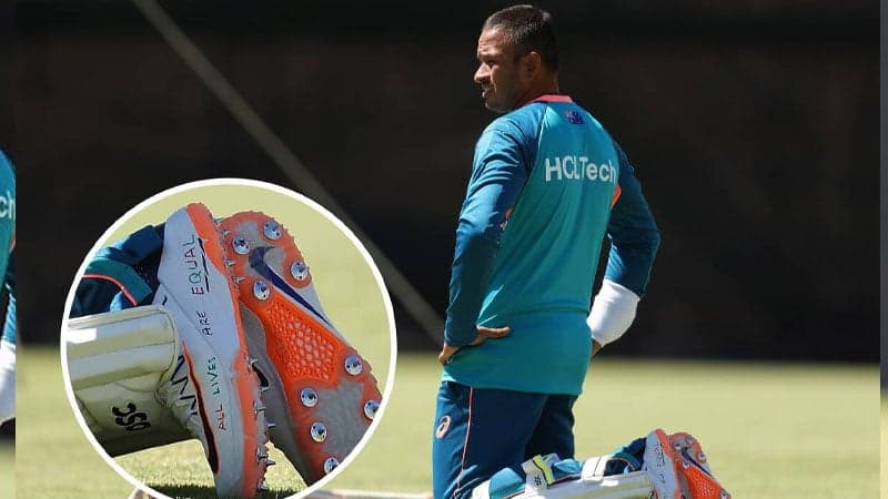 Khawaja not to wear messages on his shoes due to ICC regulations