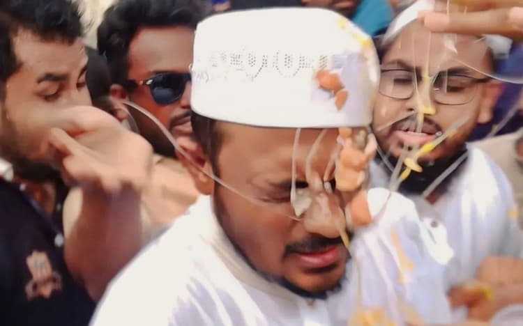 Nasiruddin Patwary attacked with eggs, brickbats in Jhenaidah