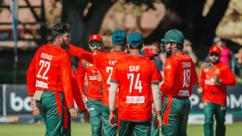 aifuddin's record, Rishad's best bowling help Bangladesh level T20 series