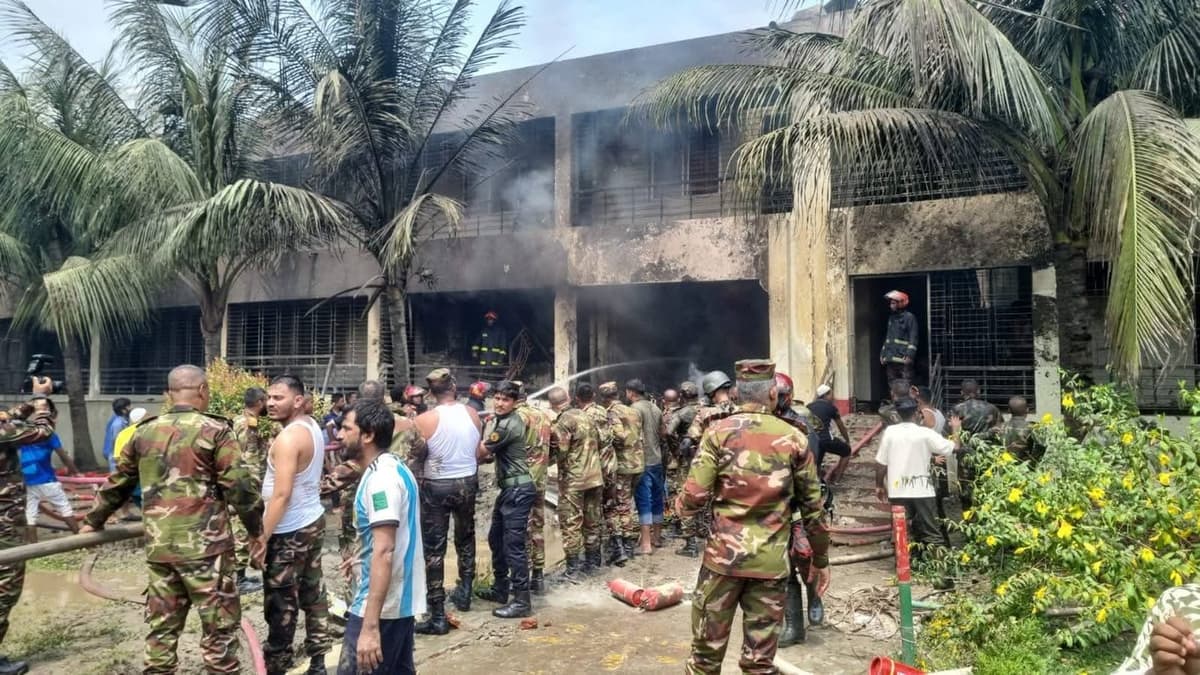 Latest Update: Training aircraft crashes in Uttara