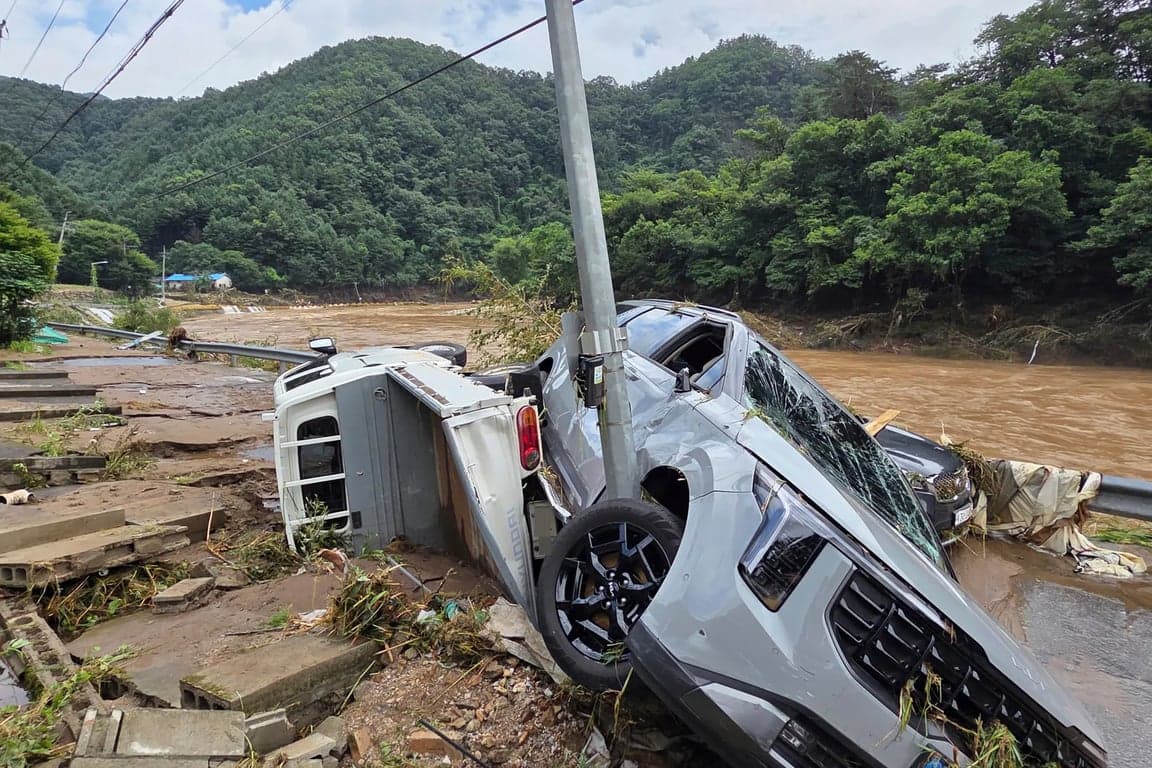 Heavy rains in South Korea leave 14 dead, 12 others missing