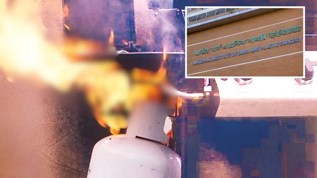 Three of a family burnt in Bhatara gas leak fire