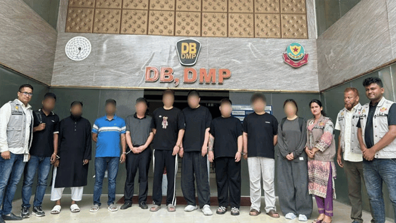 Six Chinese among nine arrested over online gambling, cyber fraud in Dhaka