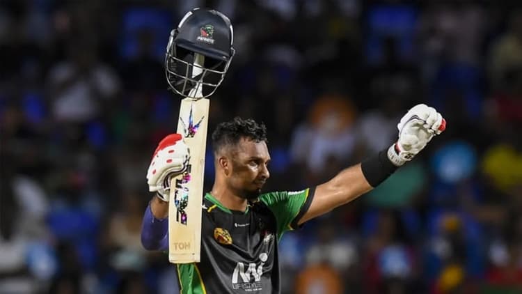 Shanaka smashes fastest CPL century in 39 balls