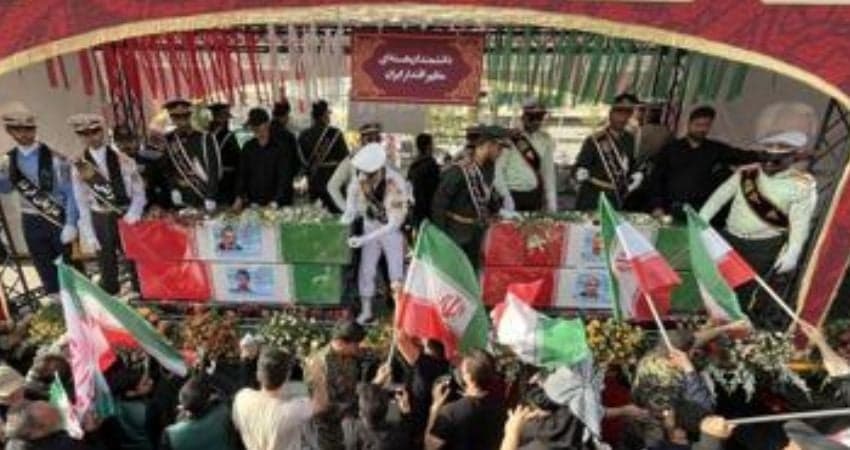 Tehran holds state funeral for military officers, scientists killed in Israeli attack