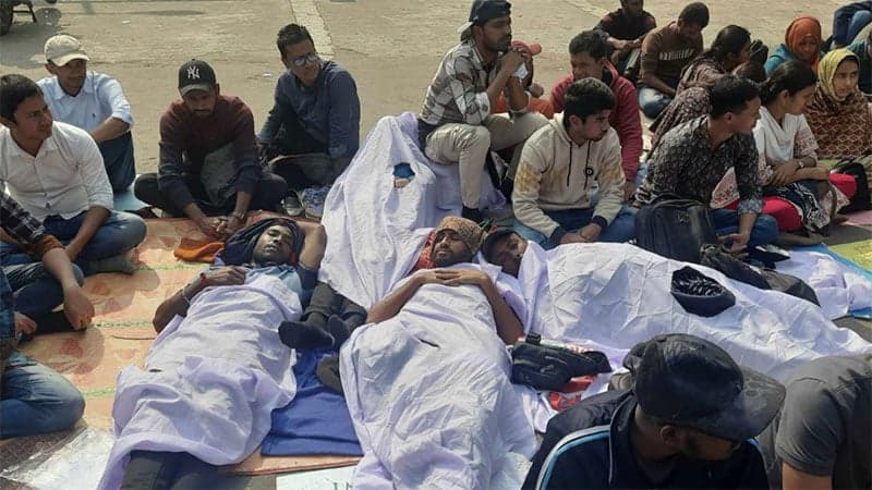 Dismissed trainee sub-inspectors continue hunger strike