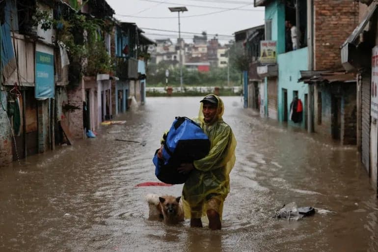 At least 47 dead in Nepal as heavy rains trigger landslides, floods