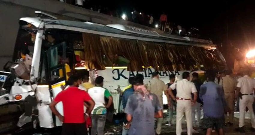 5 killed as bus falls from flyover In India's Odisha