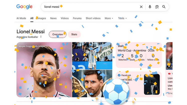Google celebrates Lionel Messi’s World Cup record with animation