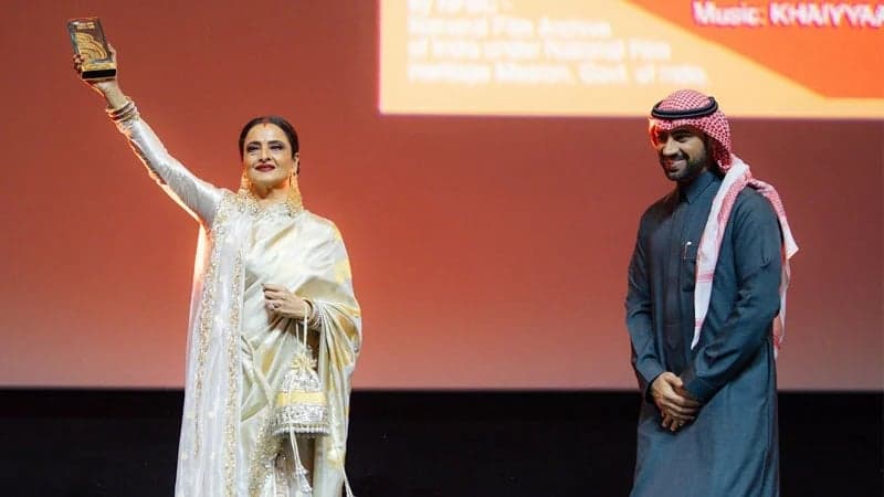 Rekha honoured with lifetime achievement at Red Sea International Film Festival
