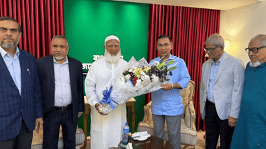Tarique Rahman visits Jamaat Ameer's residence